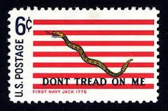 Don't tread on me stamp